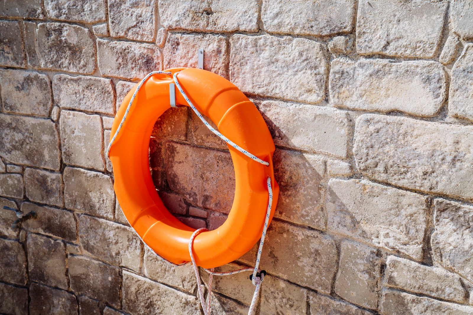 A life belt on a wall